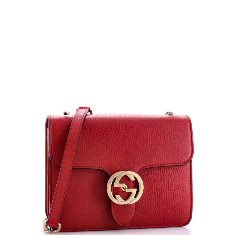 Gucci Interlocking Shoulder Bag Leather