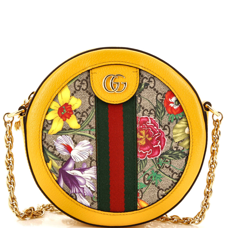 Gucci Ophidia Round Shoulder Bag Flora