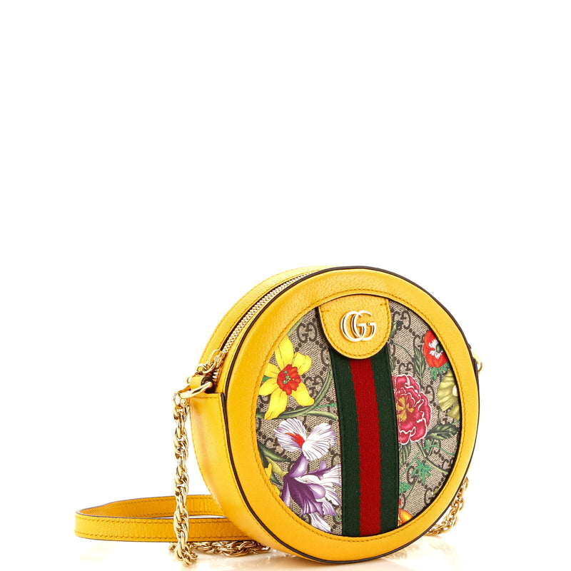 Gucci Ophidia Round Shoulder Bag Flora