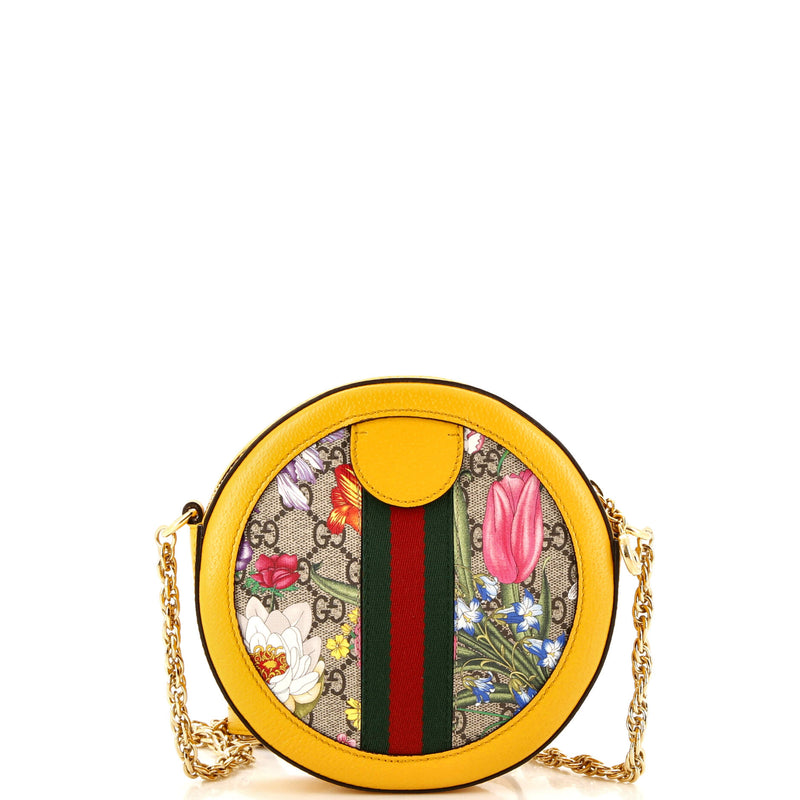 Gucci Ophidia Round Shoulder Bag Flora