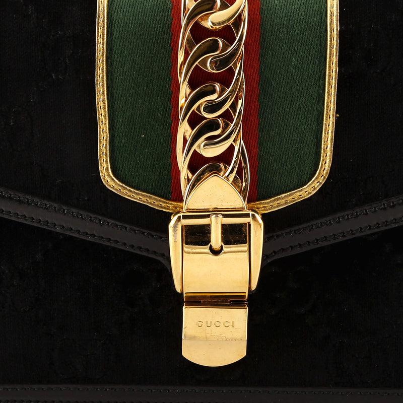 Gucci Sylvie Shoulder Bag Gg Velvet