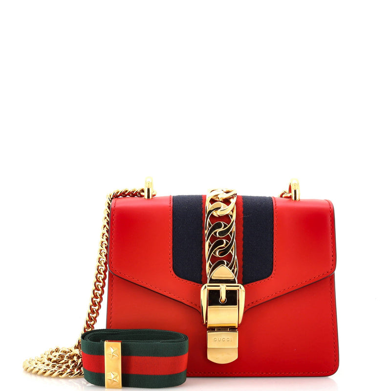 Gucci Sylvie Chain Shoulder Bag Leather