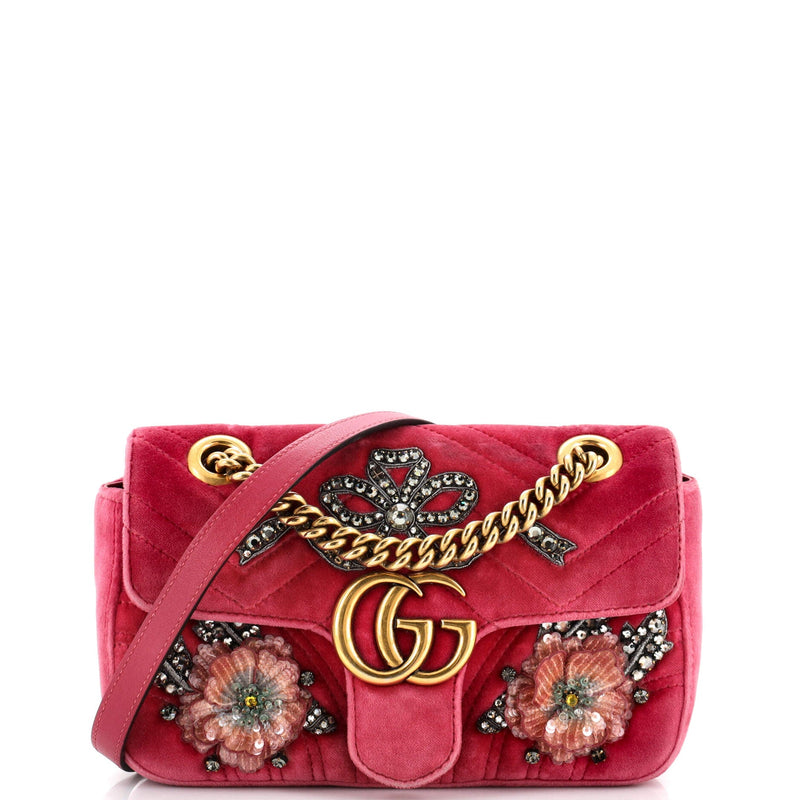 Gucci Gg Marmont Flap Bag Embellished