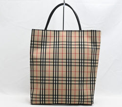 Burberry Nova Tote Handbag Beige Black