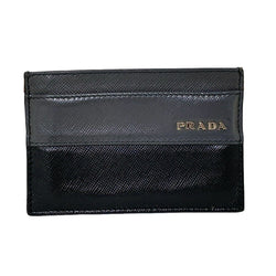 Prada - Black Gray Leather Card