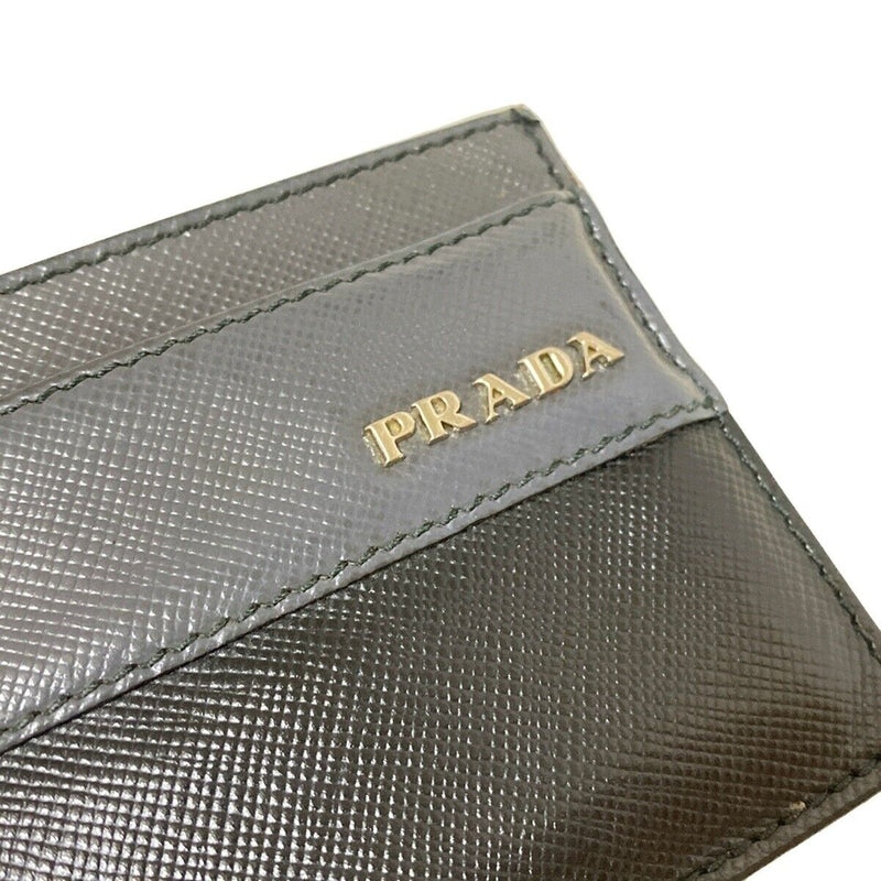 Prada - Black Gray Leather Card