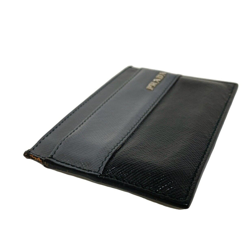 Prada - Black Gray Leather Card