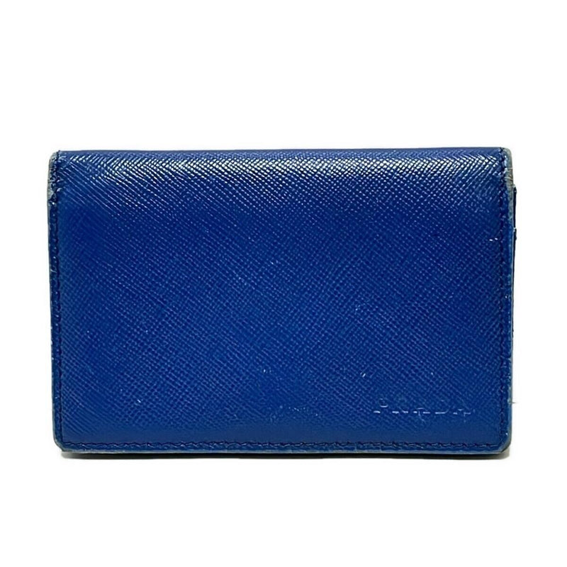 Prada - Blue Leather Business Card