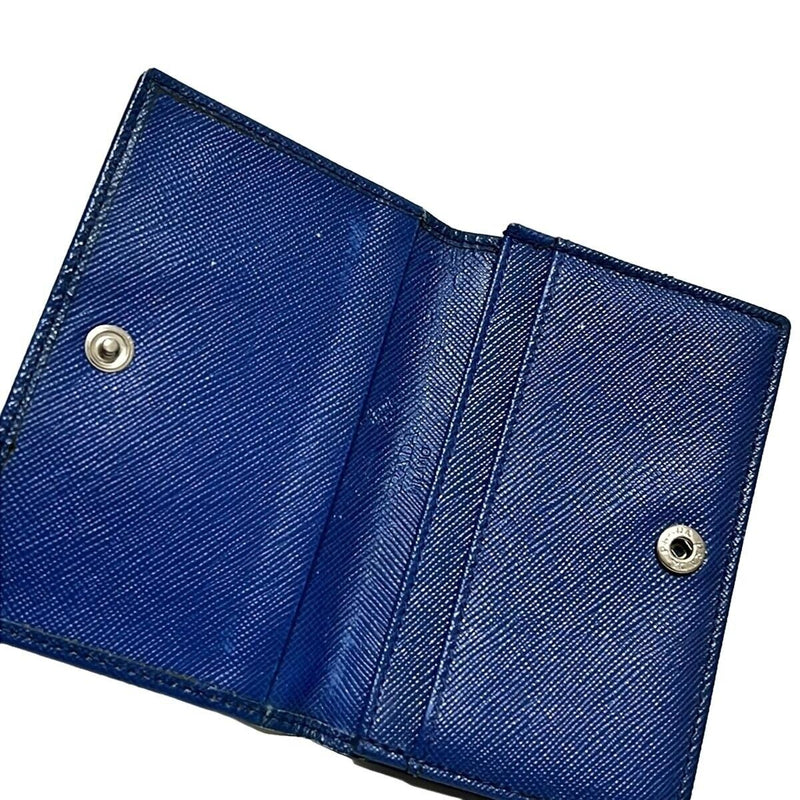 Prada - Blue Leather Business Card