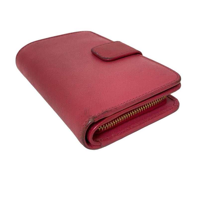 Prada - Pink Leather Bifold Wallet