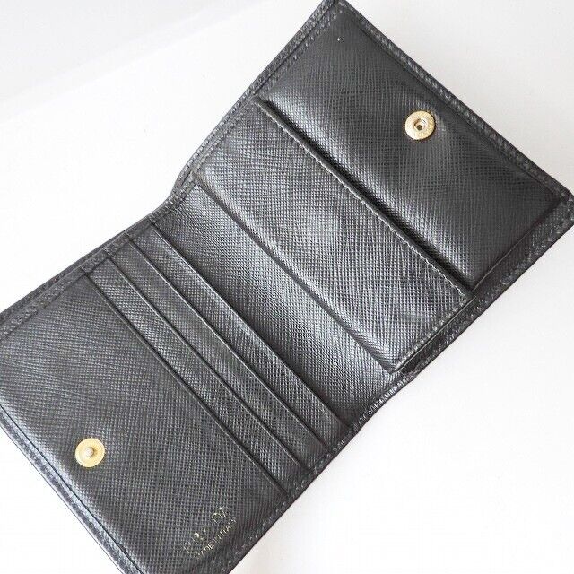 Prada - Black Leather Bifold Wallet