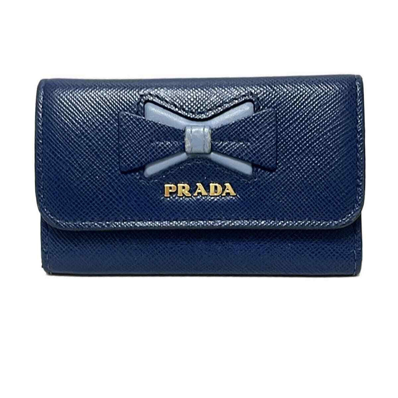 Prada - Navy Light Blue Leather Key