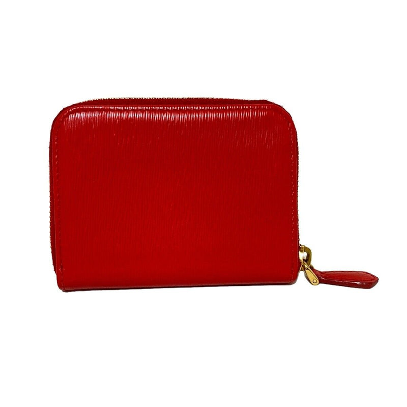 Prada - Red Gold Leather Coin Case