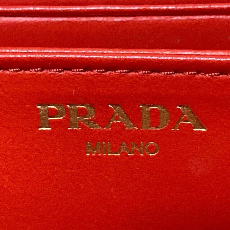 Prada - Red Gold Leather Coin Case