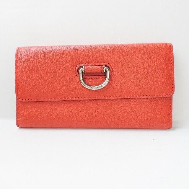 Burberry - Red Leather Long Wallet