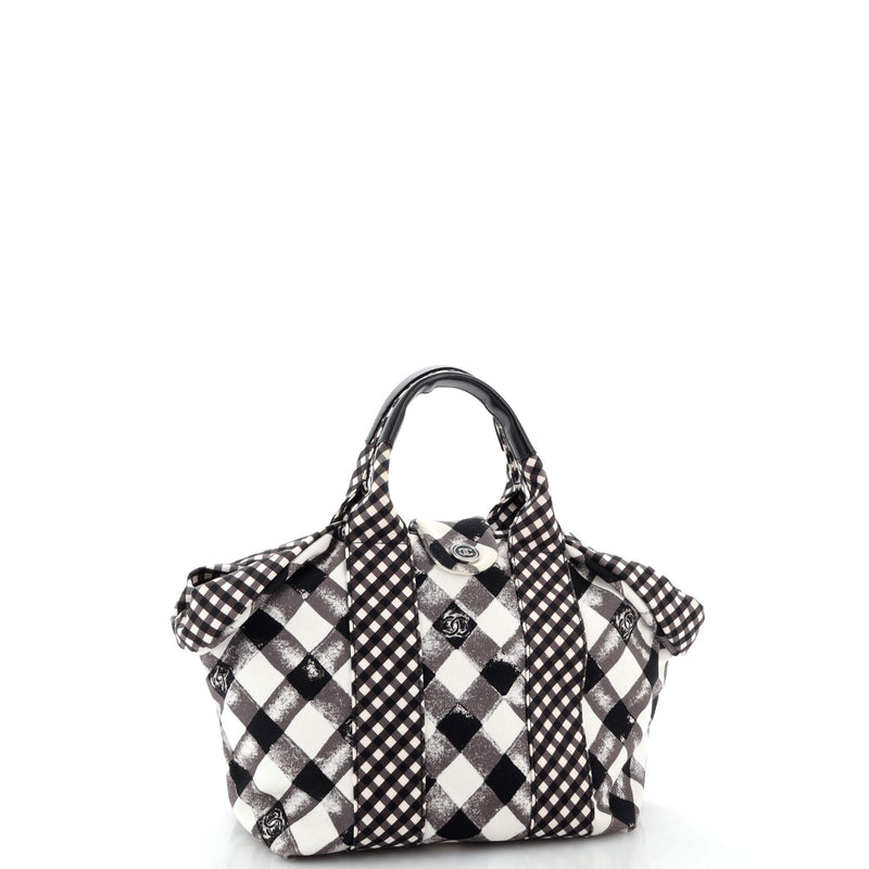 Chanel Top Handle Satchel Gingham Print