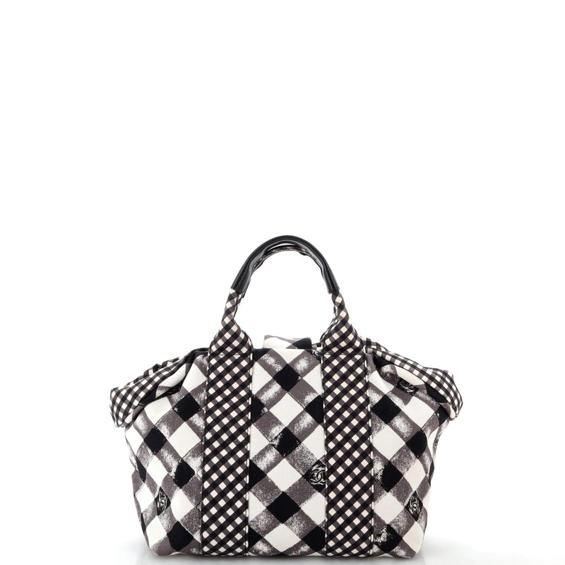 Chanel Top Handle Satchel Gingham Print