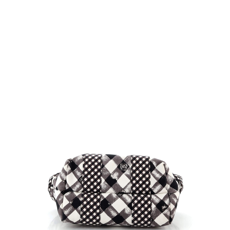 Chanel Top Handle Satchel Gingham Print