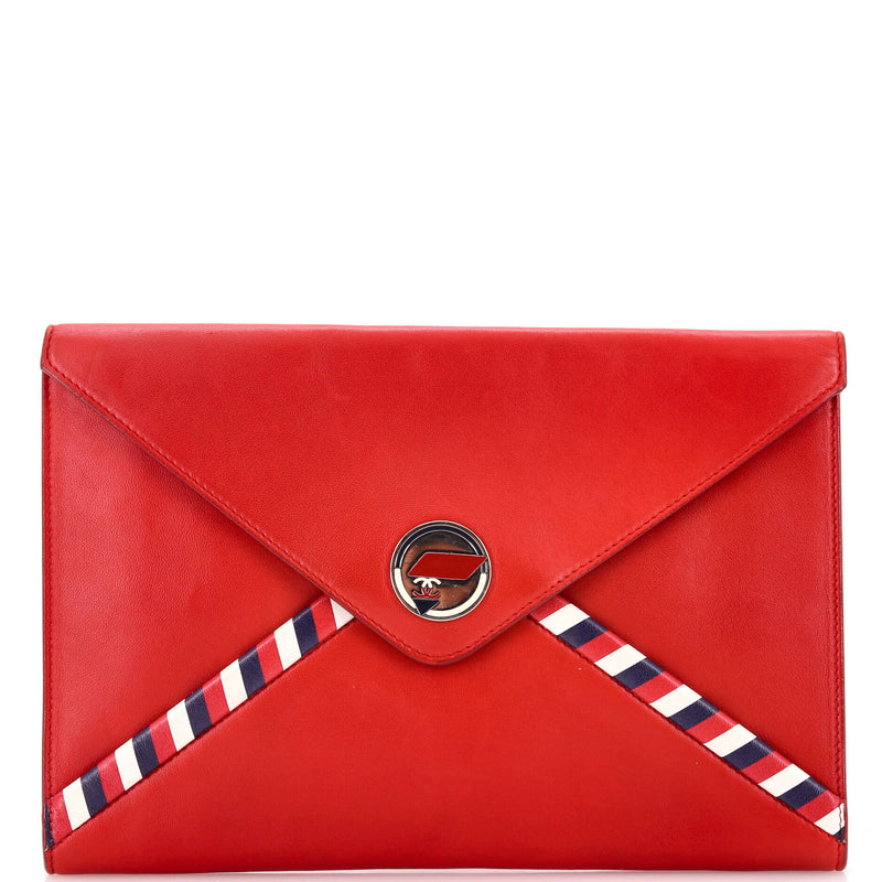 Chanel Airlines Envelope Clutch Lambskin