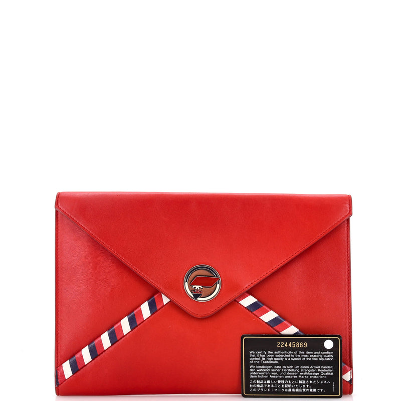 Chanel Airlines Envelope Clutch Lambskin