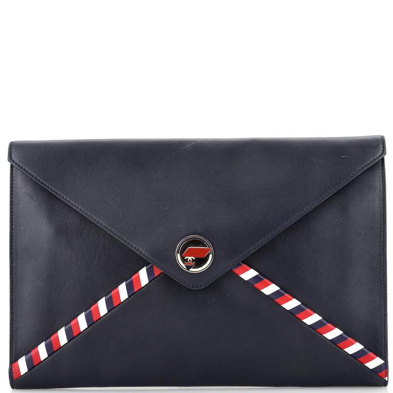 Chanel Airlines Envelope Clutch Lambskin