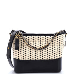 Chanel Gabrielle Hobo Woven Knit And