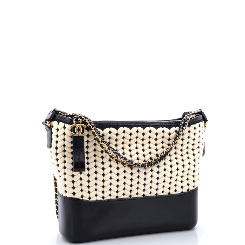 Chanel Gabrielle Hobo Woven Knit And