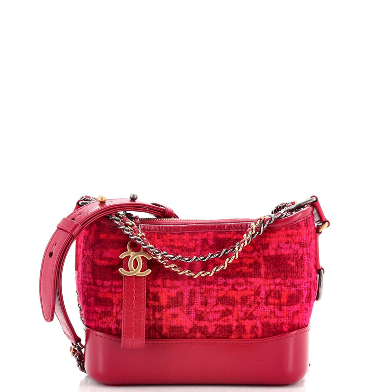 Chanel Gabrielle Hobo Quilted Tweed And