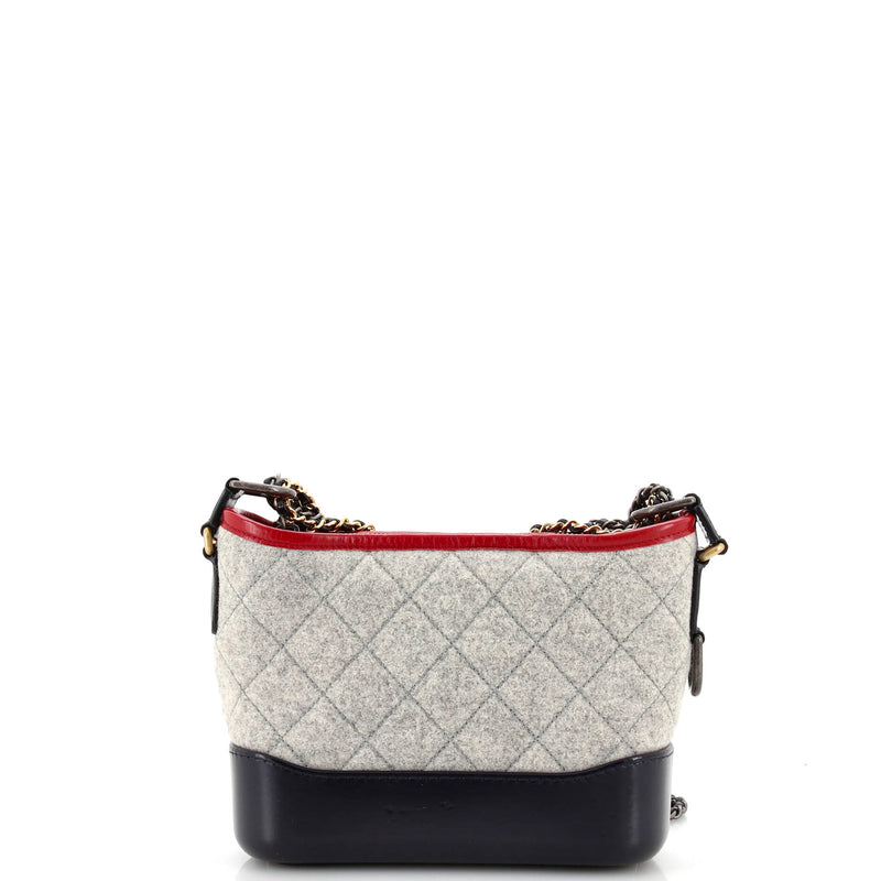 Chanel Gabrielle Logo Hobo Quilted Felt