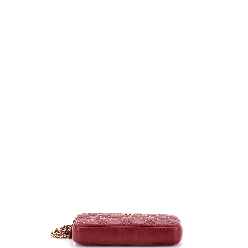 Chanel Double Zip Clutch With Chain