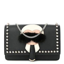 Fendi Vitello Elite Mink Fur Studded