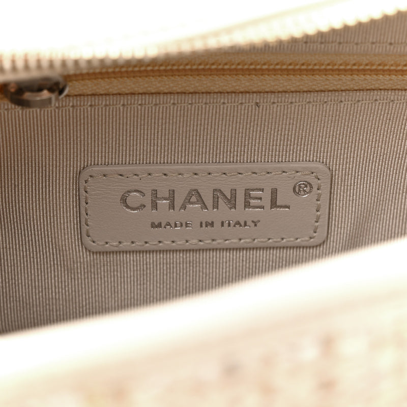 Chanel Tweed Calfskin Quilted Small