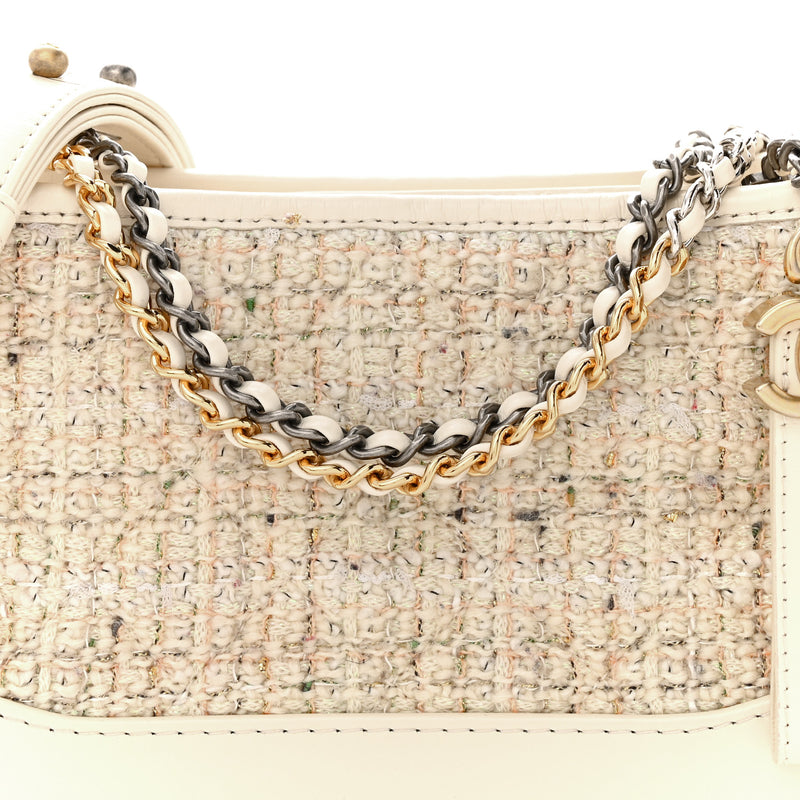 Chanel Tweed Calfskin Quilted Small