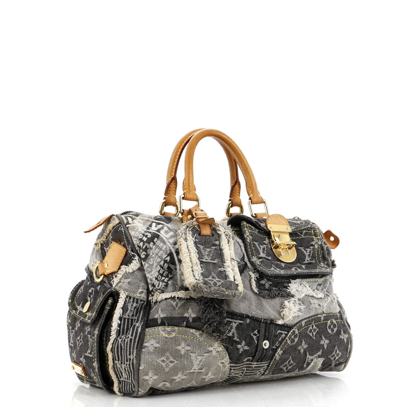 Louis Vuitton Patchwork Speedy Bag Denim