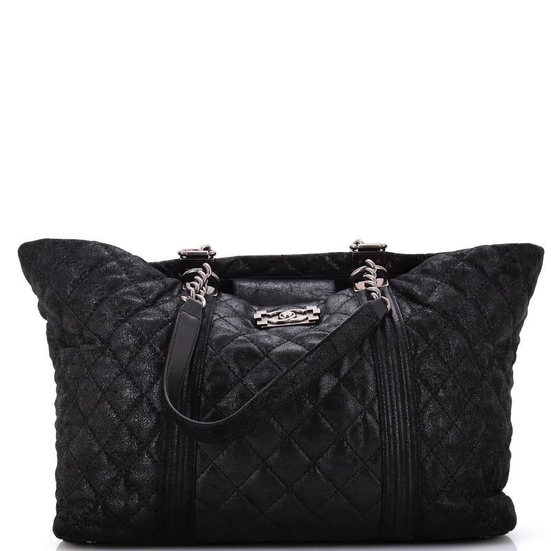 Chanel Boy Shopping Tote Quilted Gentle