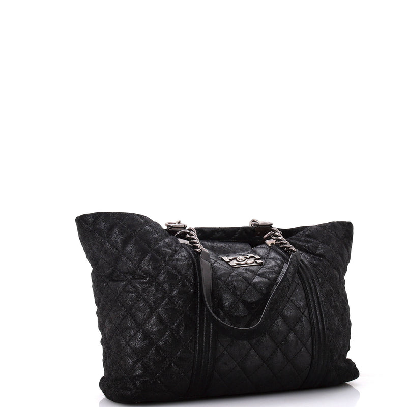 Chanel Boy Shopping Tote Quilted Gentle