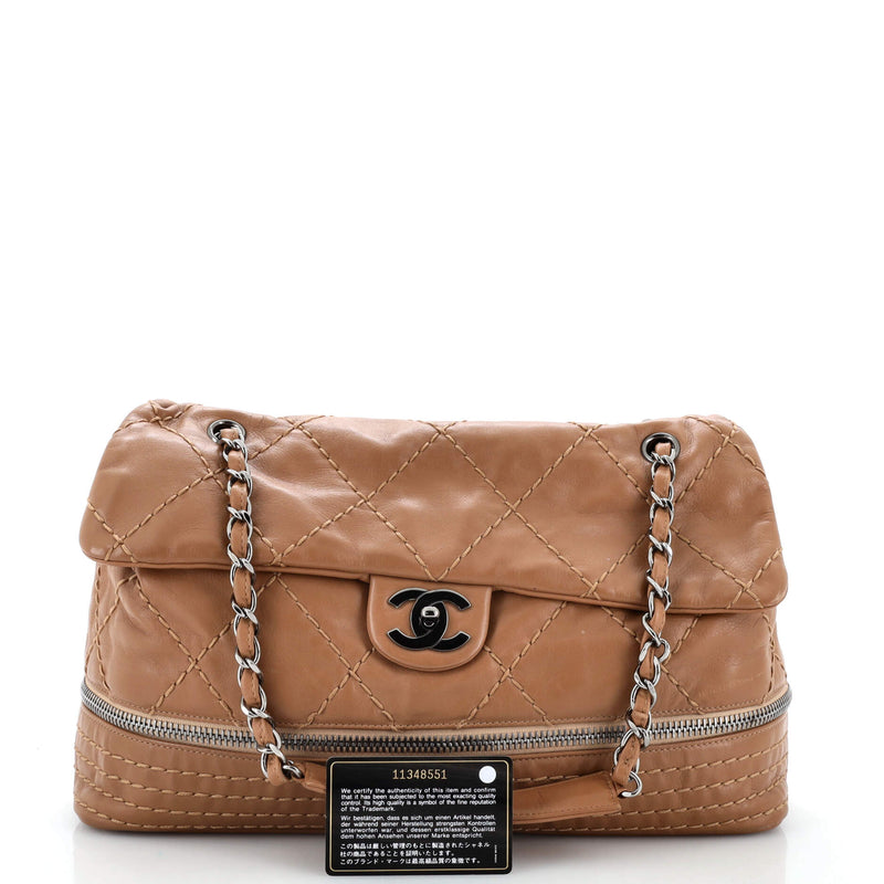 Chanel Expandable Ligne Flap Bag Quilted