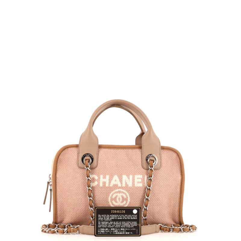 Chanel Deauville Bowling Bag Canvas