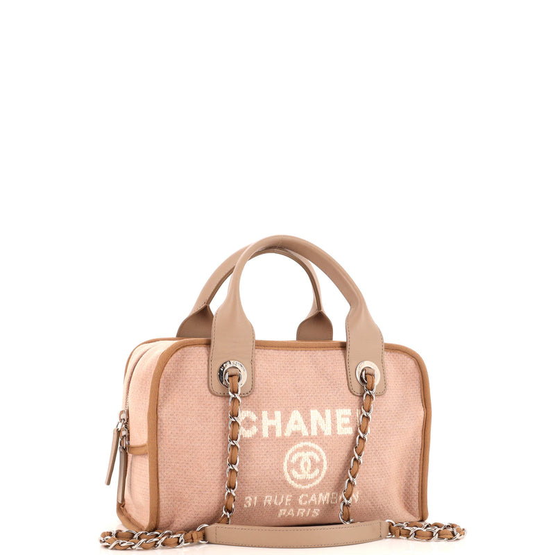 Chanel Deauville Bowling Bag Canvas