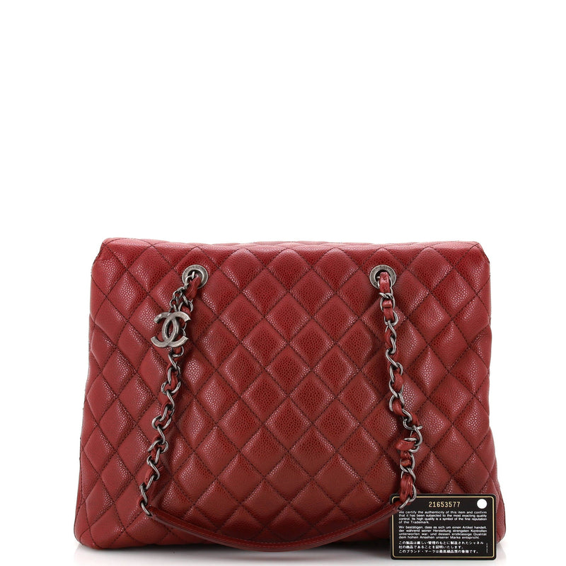 Chanel City Shopping Tote Quilted Caviar