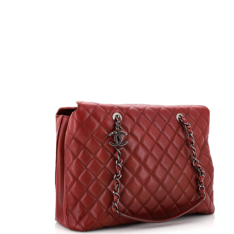 Chanel City Shopping Tote Quilted Caviar