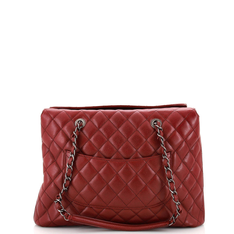 Chanel City Shopping Tote Quilted Caviar