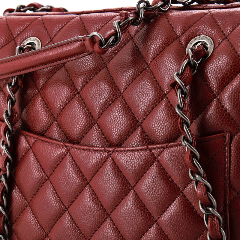 Chanel City Shopping Tote Quilted Caviar