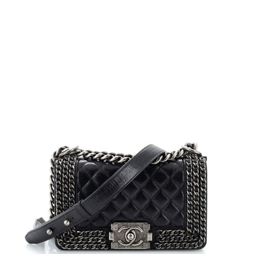 Chanel Chained Boy Flap Bag Quilted