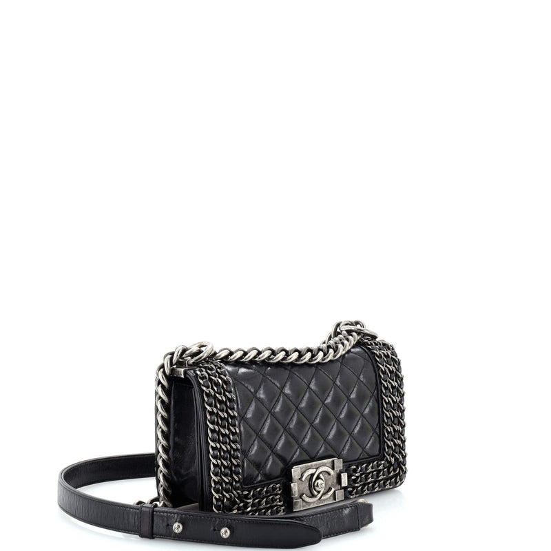 Chanel Chained Boy Flap Bag Quilted