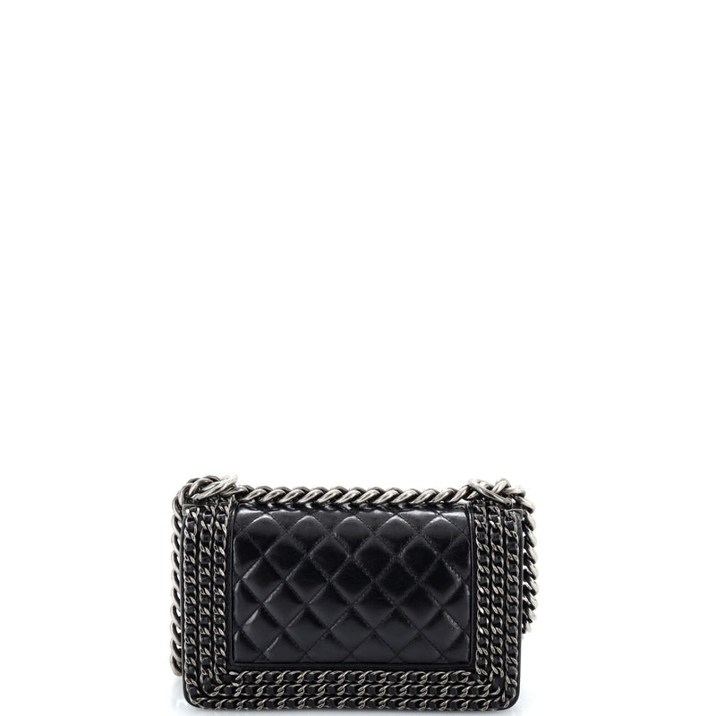Chanel Chained Boy Flap Bag Quilted
