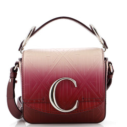 Chloe C Flap Bag Embossed Leather Mini