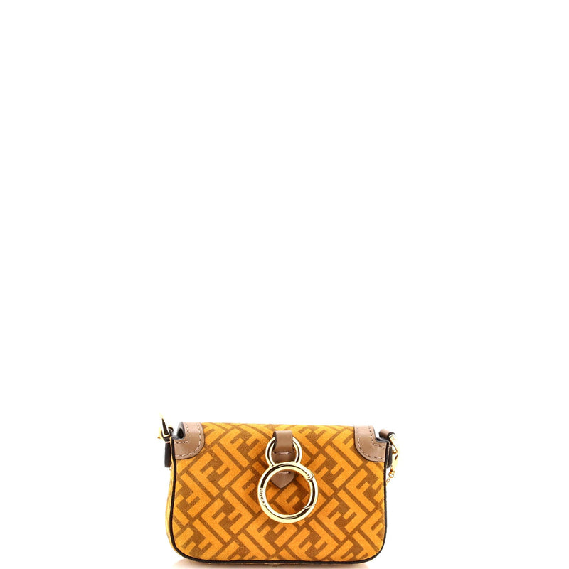 Fendi Chain Baguette Charm Bag Zucca