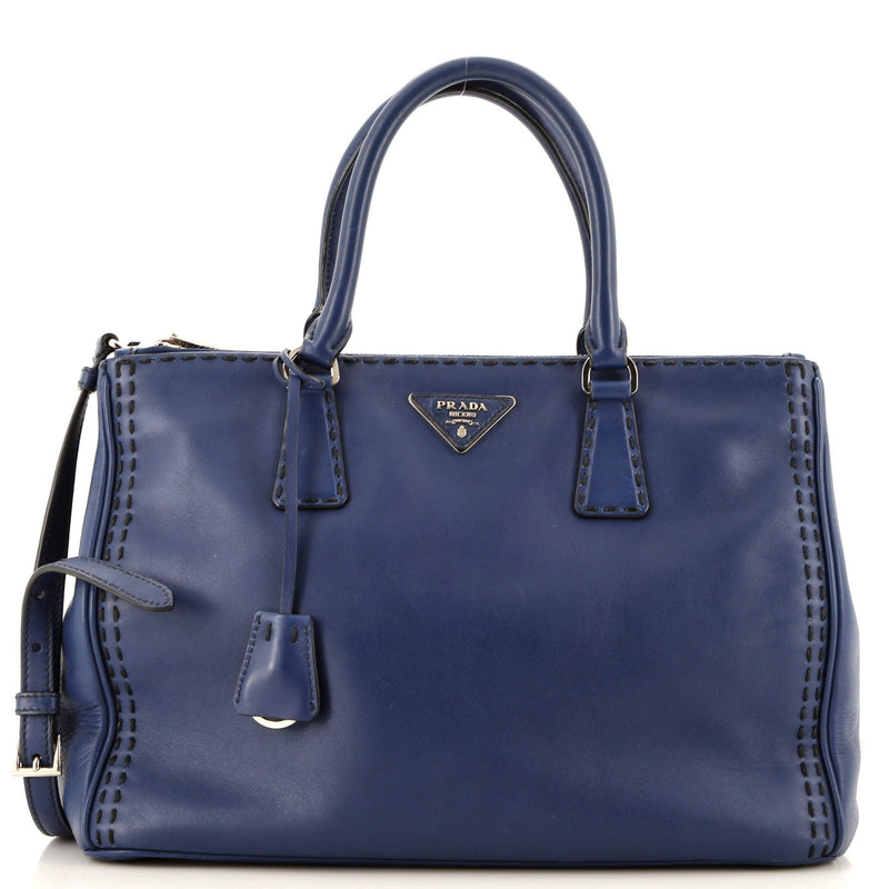 Prada Galleria Double Zip Tote Stitched