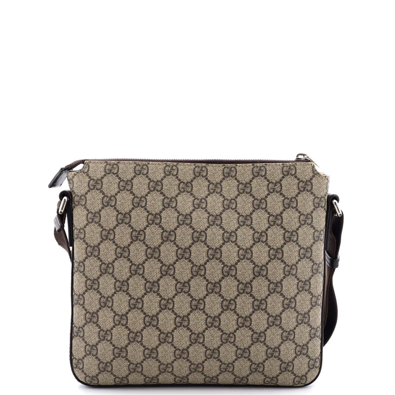 Gucci Front Zip Messenger Gg Coated